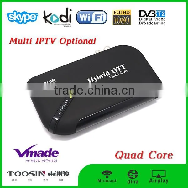 NEW!!!AMLOGIC S805 QUAD CORE ANDROID DVB-T2 COMBO STB