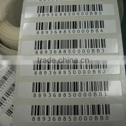 packaging adhension label in rectangle