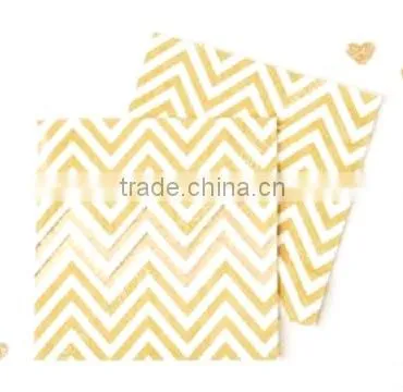 Custom Gold Foil Wedding Napkins, Foil Stamped Napkins Logos