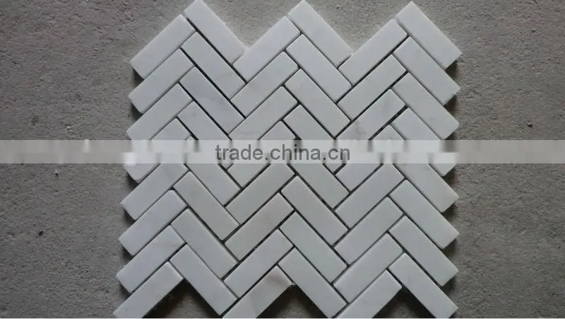 white cream marble mosaic 30x30 for bathroom