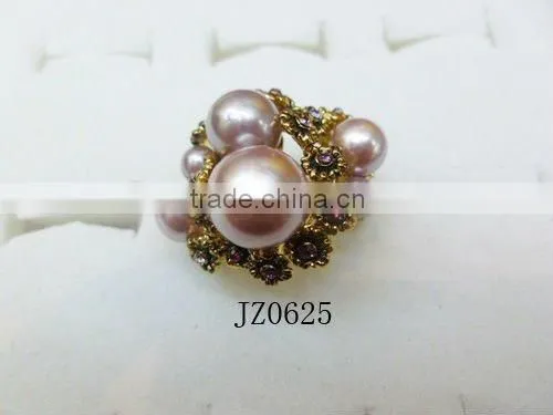latest 22k gold jewelry pearl ring designs