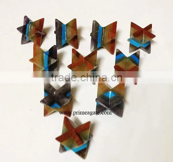 Chakra Bonded Merkaba Stars : healing crystals wholesale