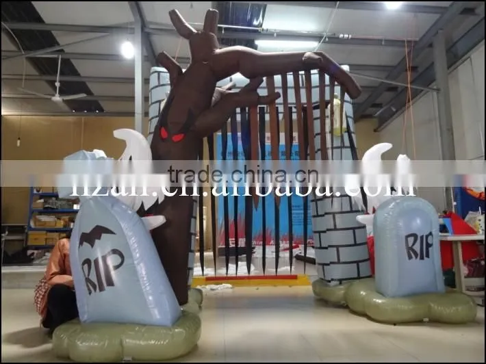Lighted Inflatable Graveyard Arch/Inflatable Arch for Halloween