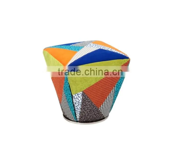 Patchwork shoes changing stool