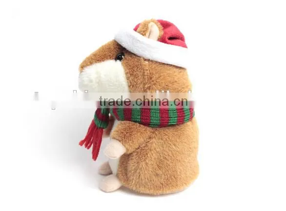 2016 Christmas Gift Hot Cute Plush Talking Hamster Recording Toy Hamster, Speaking Hamster