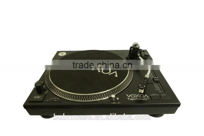 VOXOA T60 high torque direct drive motor DJ Turntable with switchable forward and reserve play mode