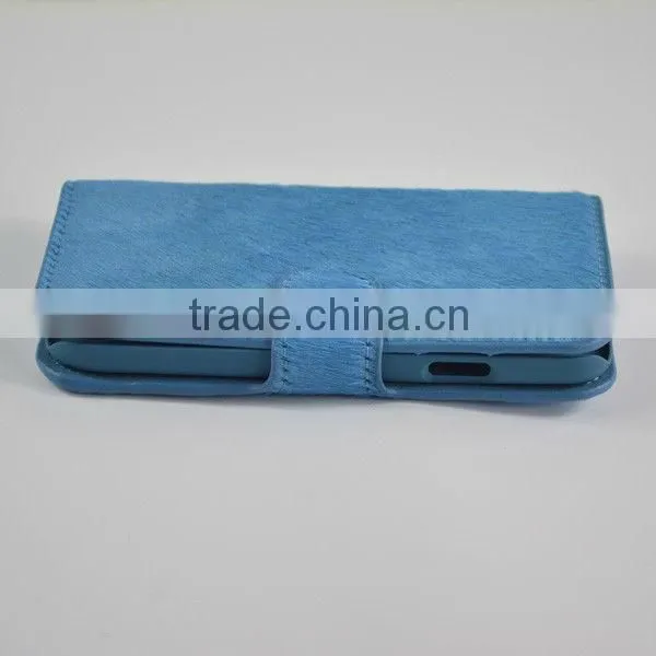 New arrival fashionable horsehair mobile phone case cover for Samsung S4 i9500 with card slot OEM