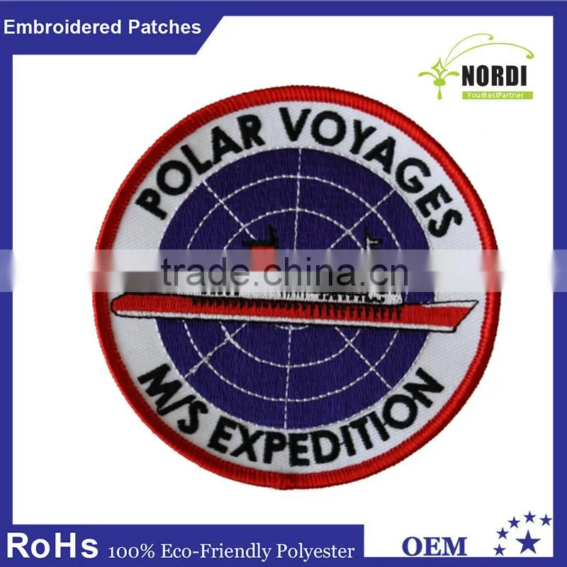 Hot sale cheap custom embroidery badge/patch/Label for clothing