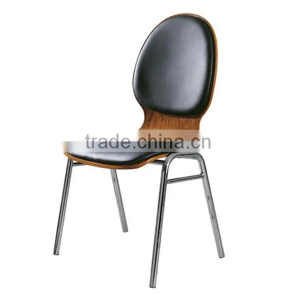 2016 Modern elegant white dining chair with PVC, chromed leg for dining room furniture restuarant furniture