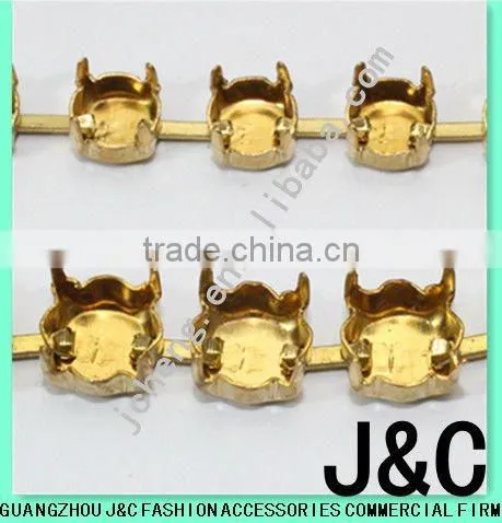 ss12 metal cup chain with black diomand rhinestone