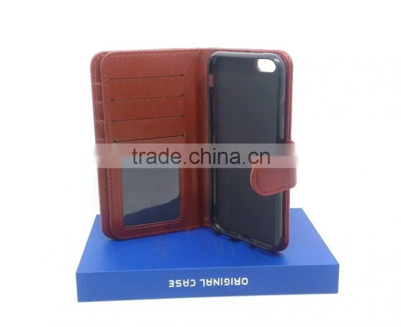 The Most Hot 5 Inch Genuine Leather Wallet Mobile Phone Case For Vivo y31 iphone 4 5 6 6s se