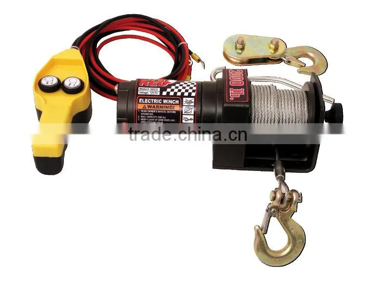 Torin 12volt 0.9HP Electric Winch 2000lbs for ATV Boats and Snow mobiles
