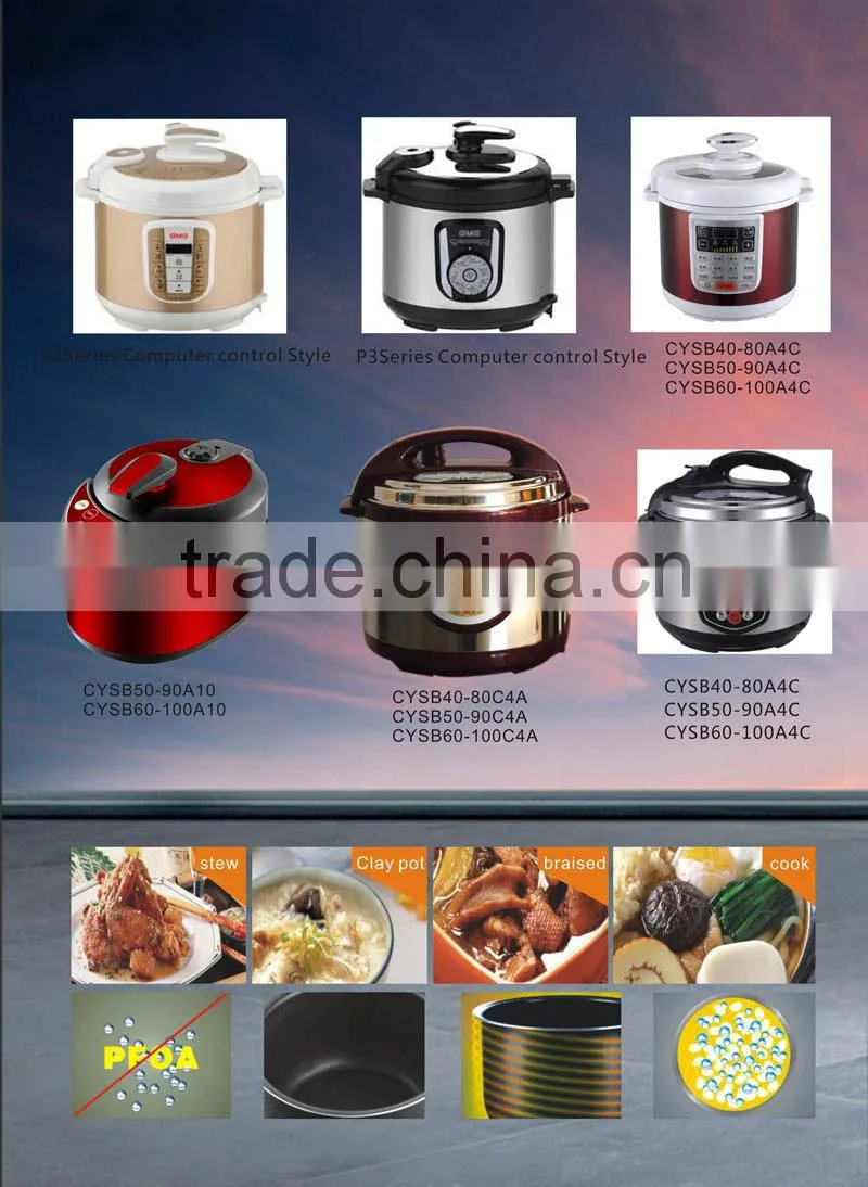 Key Function Selection Menu 5L Multi Tastes Electronic High Pressure and Low Cooker CYSB50-90A6 (GMG)