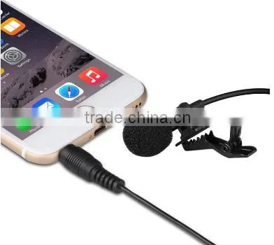 Mini omni-directional clip-on microphone , portable lapel microphone for outdoor speech