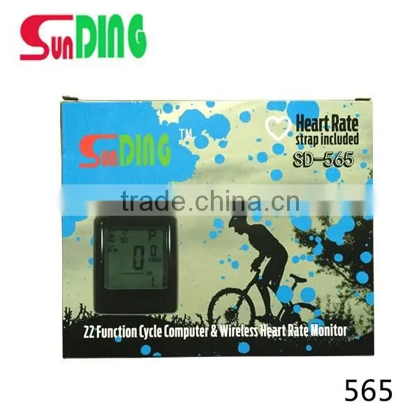 22function bike speedometer cycle computer waterproof LCD display heart rate monitor