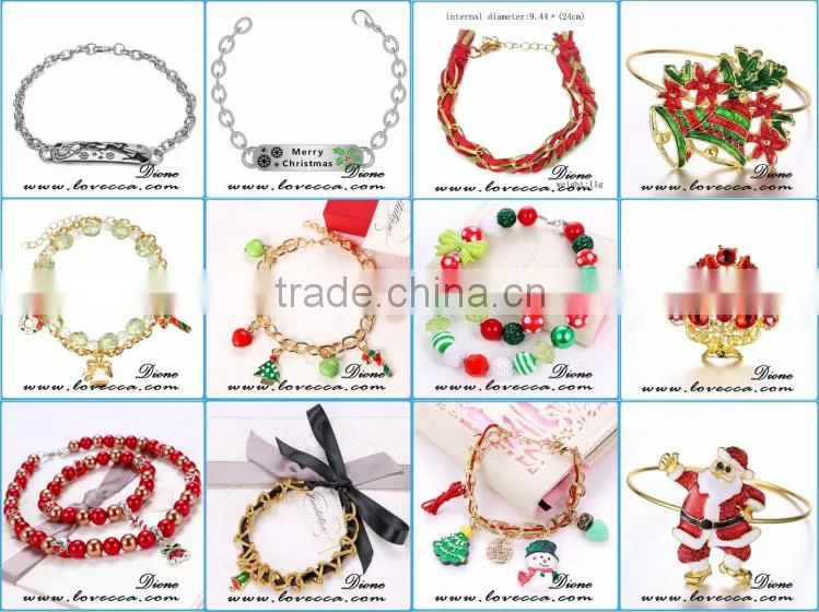 Cheap price DIY Red Nylon handchain Merry Christmas Bracelet