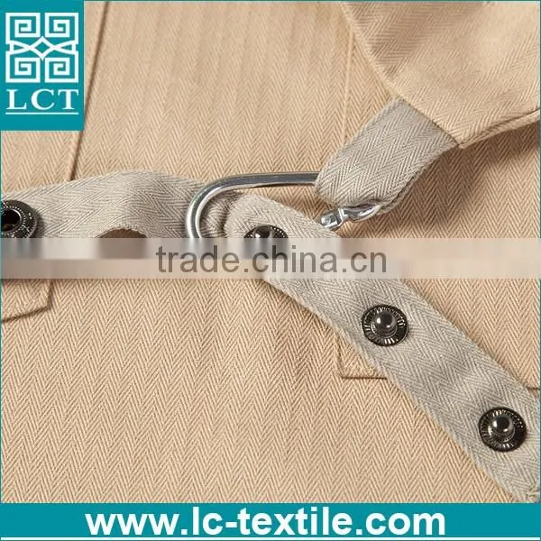blank beige colored denim apron bib dress for girls