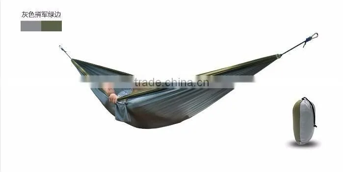 High quality Factory Customize 2 Person Outdoor Camping 210T Ripstop Nylon Parachute Portable Hammock