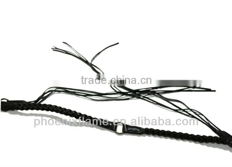elastic woven belts with wooden bead