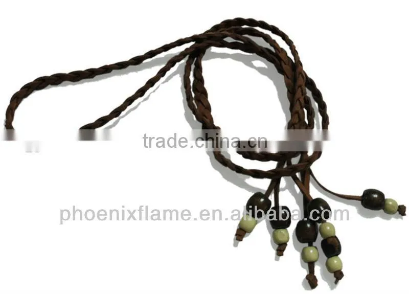 wholesale leather belt rope with tassel
