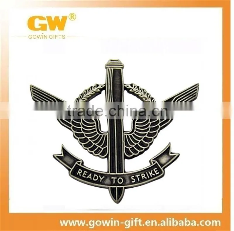 Wholesale custom metal alphabet letter lapel pin badge