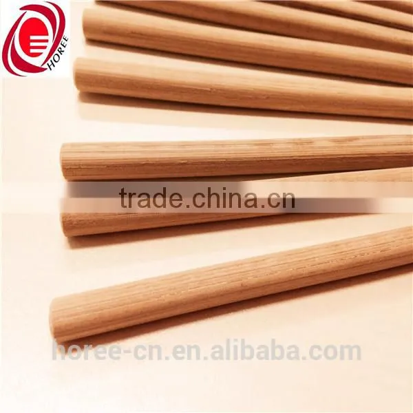 Chinese food grade carbonated round bamboo chopsticks
