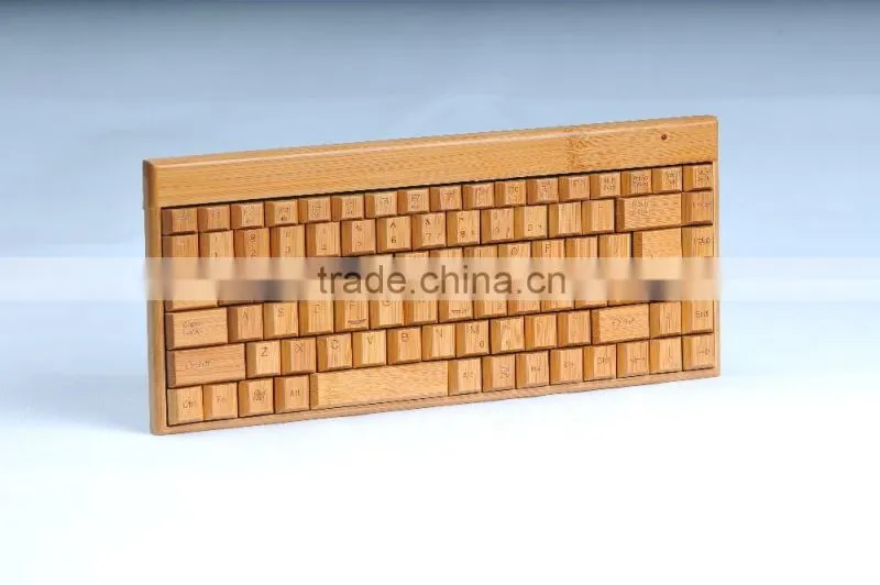 Wood wireless bluetooth keyboard, bamboo bluetooth keyboard for iphone/ipad/tablet