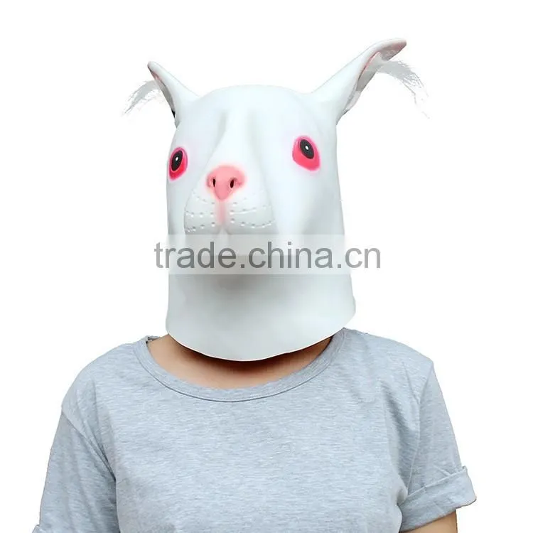 halloween props lovely Female head rubber rabbit Mask