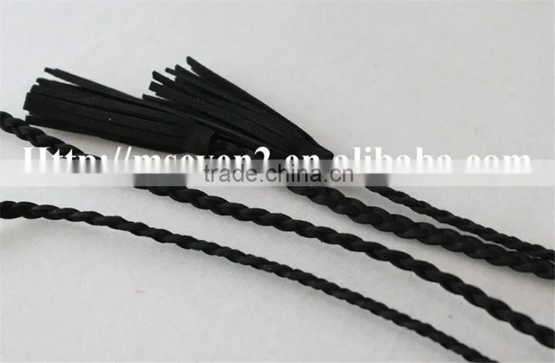 customized size plastic material non-elastic tessles trim, flexible plastic trim in black for jacket