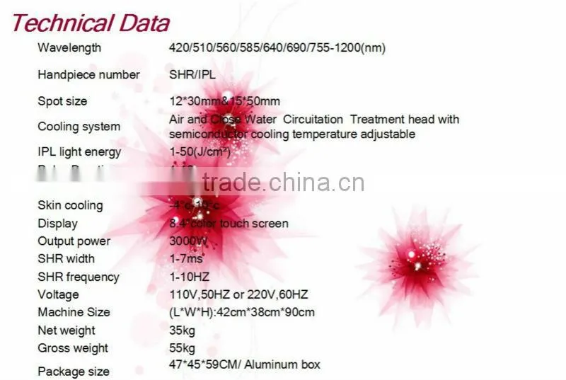 Hottest selling strong power hair remove shr with CE SFDA certificate TRUE factory price
