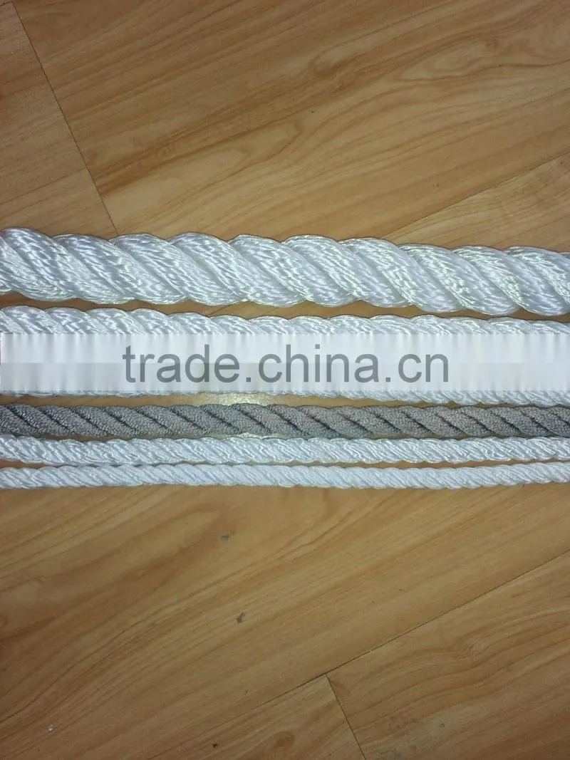 ISO Standard 3 strand Hard Polypropylene Mooring Rope