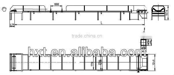 40 - 50t/h paddy rice belt conveyor for grain