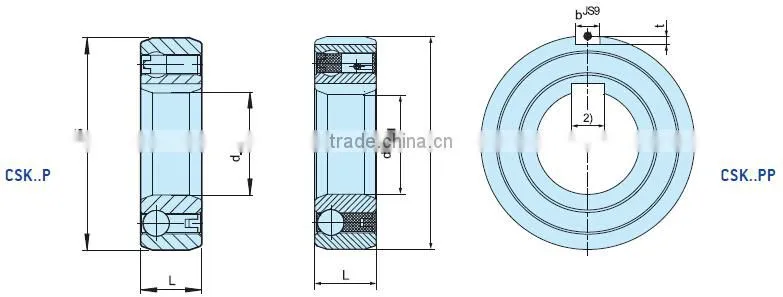 CSK25 6205 ZZ 2RS One Way Bearing Hexagonal Clutch