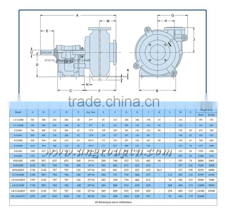 AM Horizontal Slurry Pump