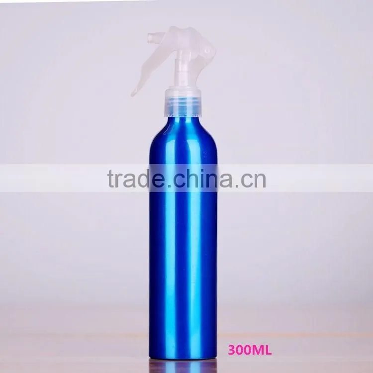 2017 Wholesale 30ml-500ml blue aluminum perfume bottle trigger spray aluminum bottle for cosmetic packaging