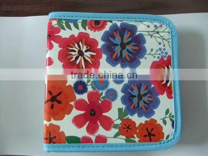 colorful flowers CD/DVD bag case