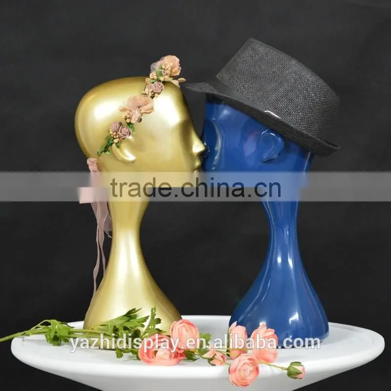 Abstract fiberglass egg head mannequin head for hat display