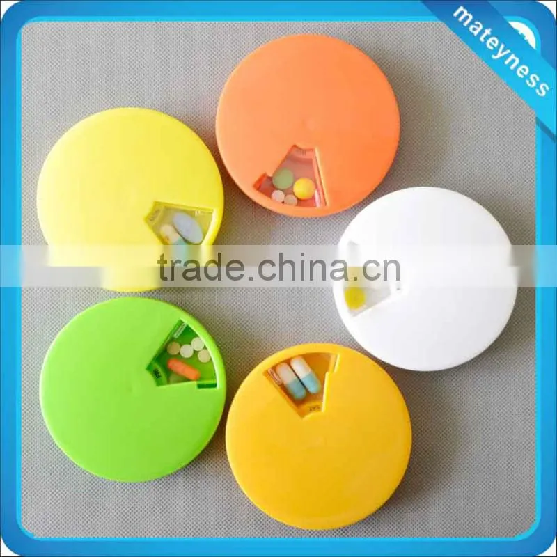 Colorful 7 Days Round Shape Pill Box