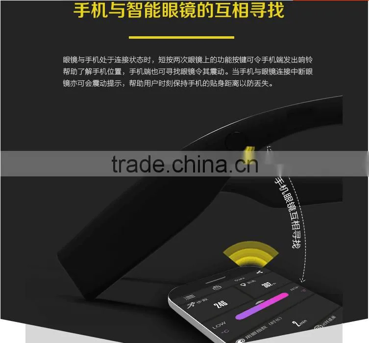 New Arrival Intelligent Bluetooth Eyewear Glasses With Pedometer/Call Remind/Selfie Shoot/Anti-lost Multifunction Smart Glasses