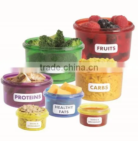 Portion Control Container 7pcs, keep fresh contianer/box, Food Storage Containers,storage box set of 7,microwave container