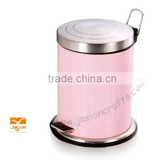 Powder Coated Dustbin 12L Stainless Steel Foot Pedal Trash Can kitchen waste Bin