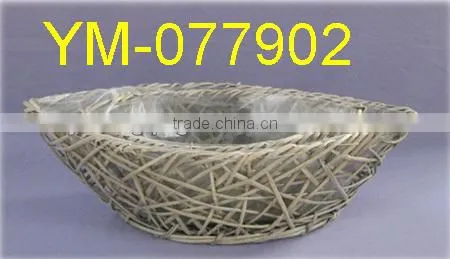 Boat Shape Willow Basket for Garden Planter