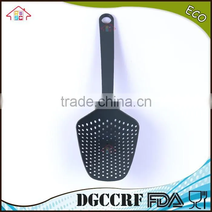 NBRSC Black Large Nylon Scoop Colander Pasta Heat Resistant Strainer Dishwasher Safe kitchen utensil