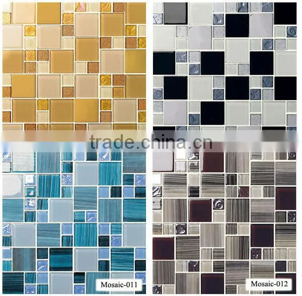 Waterjet deep green color marble stone mosaic tile
