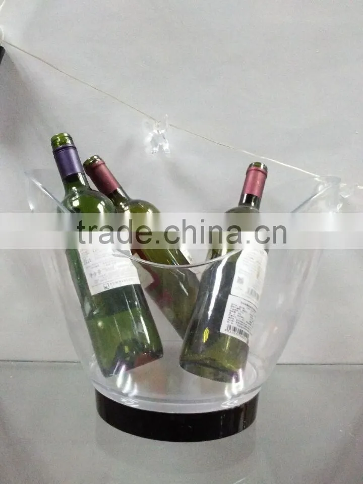 plastic LED 39pcs RBG color changing Barware clear acrylic ice bucket
