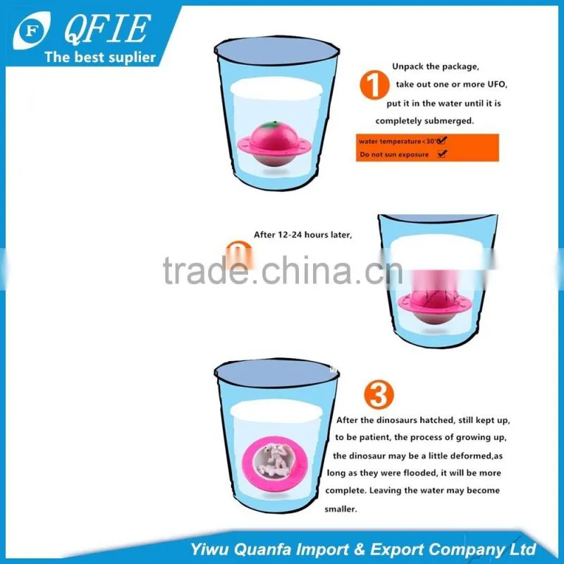 2017 latest creative products UFO grow in water toy with saucer man