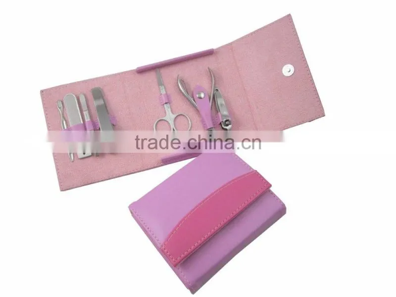 Good Quality Pink Pouch Stainless Steel Beauty Manicure Set