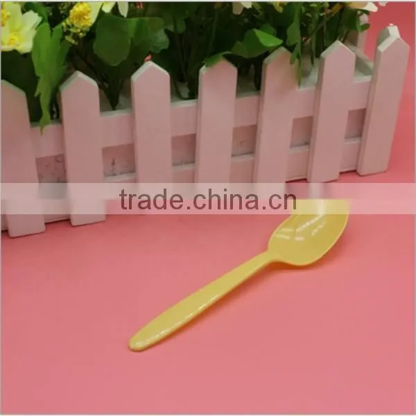 food grade yellow disposable plastic spoons,custom wholesale disposable plastic spoons supplier in CHINA,custom plastic spoons