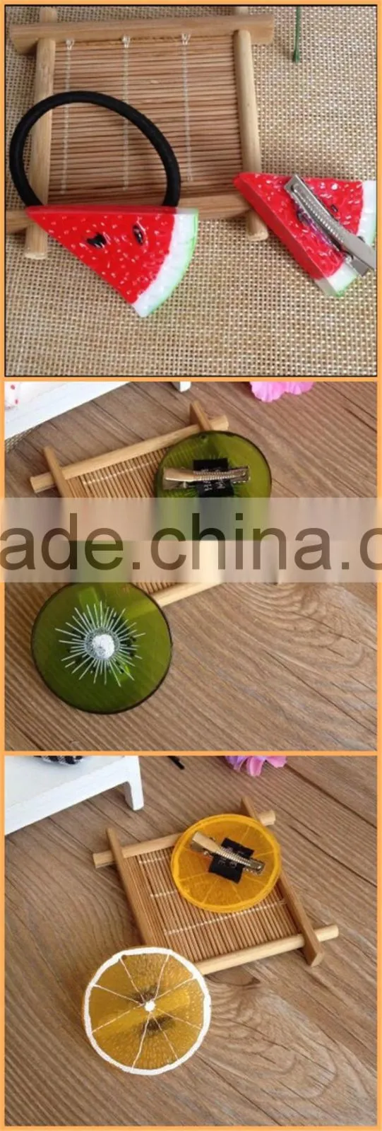 cute cheap fruit kids hair clips wholesale hair accessories