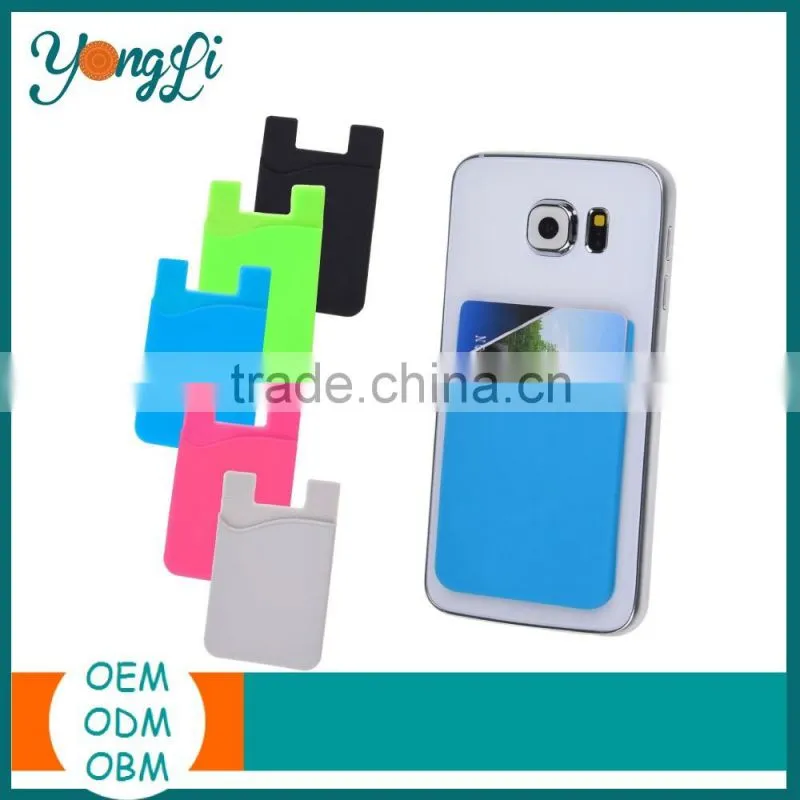 Reusable 3M Sticky Smart Silicon Back Phone Pouch